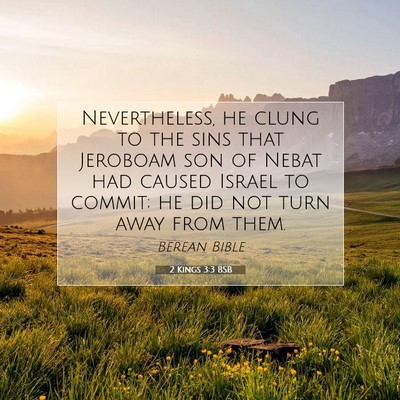 Picture 07 - 2 Kings 3:3 BSB - Nevertheless, he clung to the sins that Jeroboam - Bible Verse Picture