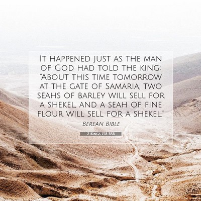 Picture 07 - 2 Kings 7:18 BSB - It happened just as the man of God had told the - Bible Verse Picture