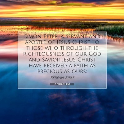 Picture 07 - 2 Peter 1:1 BSB - Simon Peter, a servant and apostle of Jesus - Bible Verse Picture
