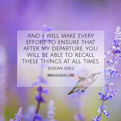 Picture 07 - 2 Peter 1:15 BSB - And I will make every effort to ensure that after - Bible Verse Picture