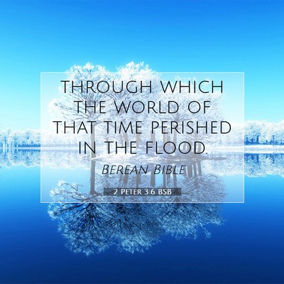 Picture 07 - 2 Peter 3:6 BSB - through which the world of that time perished in - Bible Verse Picture