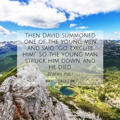Picture 07 - 2 Samuel 1:15 BSB - Then David summoned one of the young men and - Bible Verse Picture