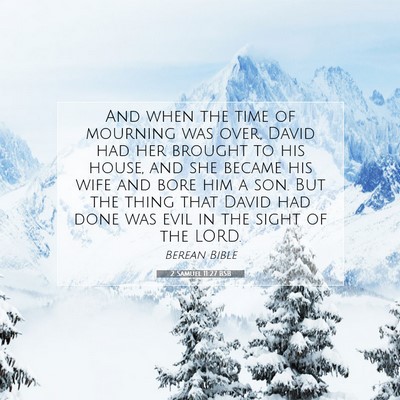 Picture 07 - 2 Samuel 11:27 BSB - And when the time of mourning was over, David had - Bible Verse Picture