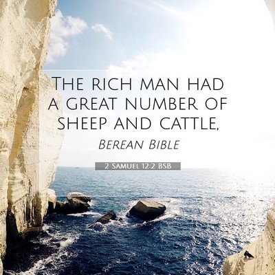 Picture 07 - 2 Samuel 12:2 BSB - The rich man had a great number of sheep and - Bible Verse Picture