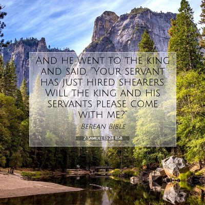 Picture 07 - 2 Samuel 13:24 BSB - And he went to the king and said, “Your servant - Bible Verse Picture