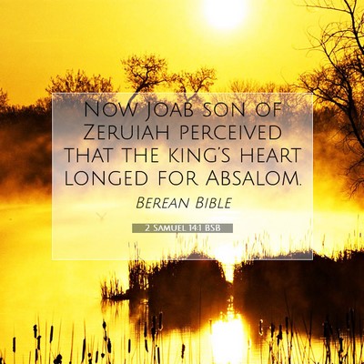 Picture 07 - 2 Samuel 14:1 BSB - Now Joab son of Zeruiah perceived that the - Bible Verse Picture