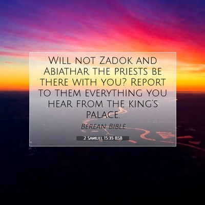 Picture 07 - 2 Samuel 15:35 BSB - Will not Zadok and Abiathar the priests be there - Bible Verse Picture