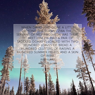 Picture 07 - 2 Samuel 16:1 BSB - When David had gone a little beyond the summit, - Bible Verse Picture