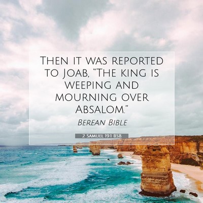 Picture 07 - 2 Samuel 19:1 BSB - Then it was reported to Joab, “The king is - Bible Verse Picture