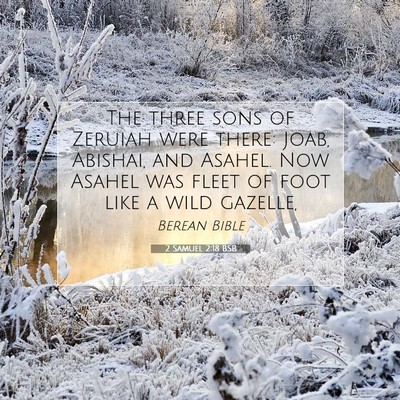Picture 07 - 2 Samuel 2:18 BSB - The three sons of Zeruiah were there: Joab, - Bible Verse Picture
