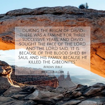 Picture 07 - 2 Samuel 21:1 BSB - During the reign of David there was a famine for - Bible Verse Picture