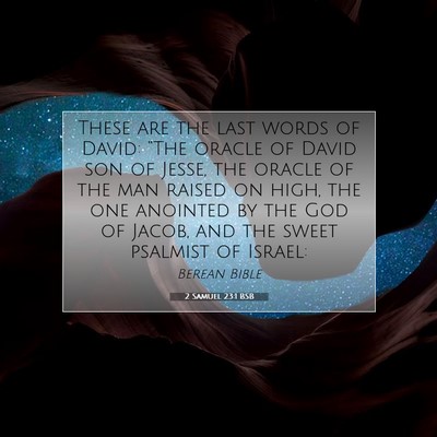 Picture 07 - 2 Samuel 23:1 BSB - These are the last words of David: “The oracle - Bible Verse Picture
