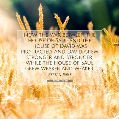 Picture 07 - 2 Samuel 3:1 BSB - Now the war between the house of Saul and the - Bible Verse Picture