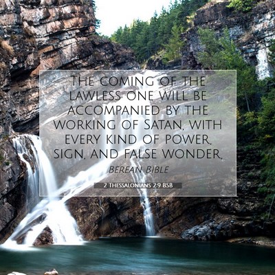Picture 07 - 2 Thessalonians 2:9 BSB - The coming of the lawless one will be accompanied - Bible Verse Picture