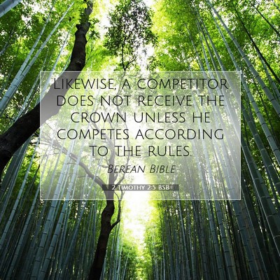 Picture 07 - 2 Timothy 2:5 BSB - Likewise, a competitor does not receive the crown - Bible Verse Picture