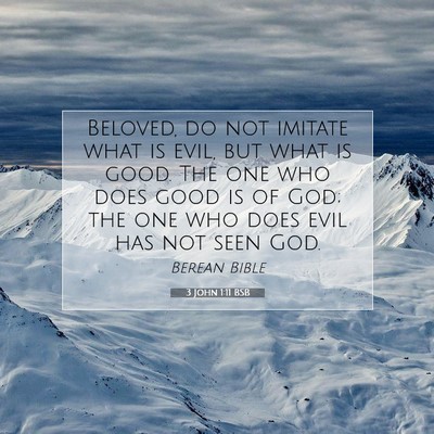 Picture 07 - 3 John 1:11 BSB - Beloved, do not imitate what is evil, but what is - Bible Verse Picture