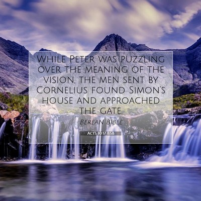 Picture 07 - Acts 10:17 BSB - While Peter was puzzling over the meaning of the - Bible Verse Picture