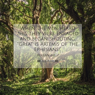 Picture 07 - Acts 19:28 BSB - When the men heard this, they were enraged and - Bible Verse Picture