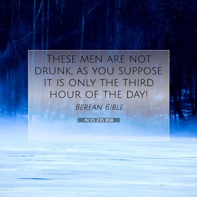 Picture 07 - Acts 2:15 BSB - These men are not drunk, as you suppose. It is - Bible Verse Picture