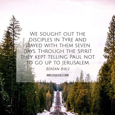 Picture 07 - Acts 21:4 BSB - We sought out the disciples in Tyre and stayed - Bible Verse Picture