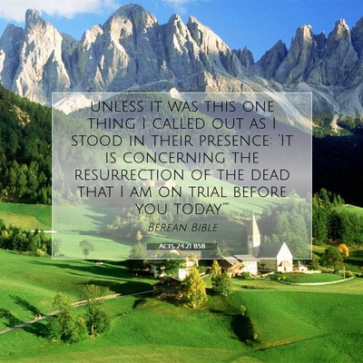 Picture 07 - Acts 24:21 BSB - unless it was this one thing I called out as I - Bible Verse Picture