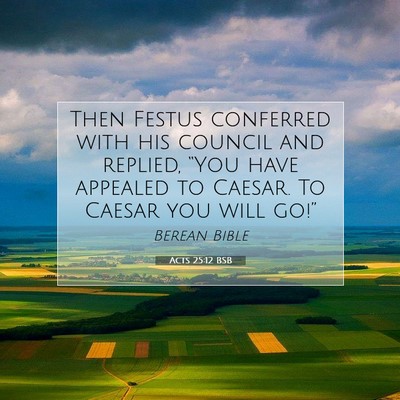 Picture 07 - Acts 25:12 BSB - Then Festus conferred with his council and - Bible Verse Picture
