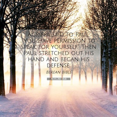 Picture 07 - Acts 26:1 BSB - Agrippa said to Paul, “You have permission to - Bible Verse Picture