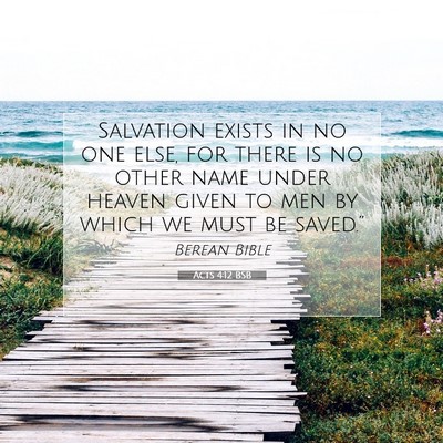 Picture 07 - Acts 4:12 BSB - Salvation exists in no one else, for there is no - Bible Verse Picture