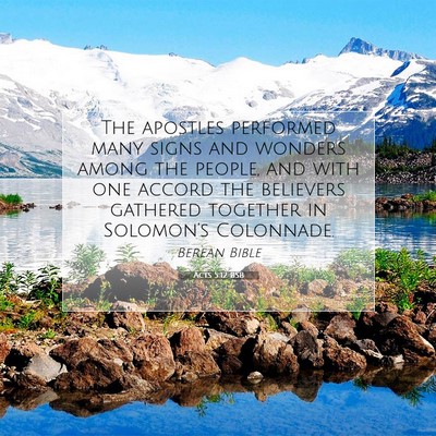 Picture 07 - Acts 5:12 BSB - The apostles performed many signs and wonders - Bible Verse Picture