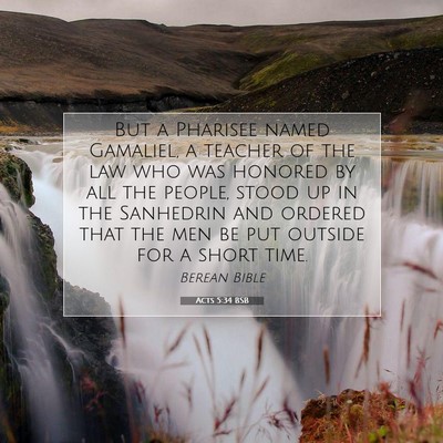 Picture 07 - Acts 5:34 BSB - But a Pharisee named Gamaliel, a teacher of the - Bible Verse Picture