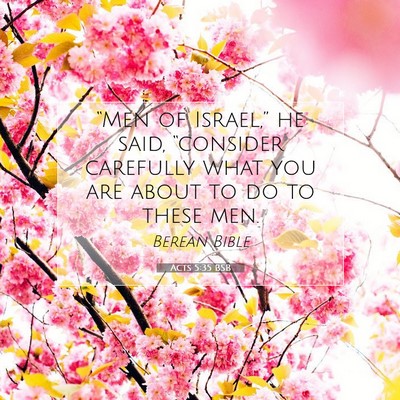 Picture 07 - Acts 5:35 BSB - “Men of Israel,” he said, “consider - Bible Verse Picture