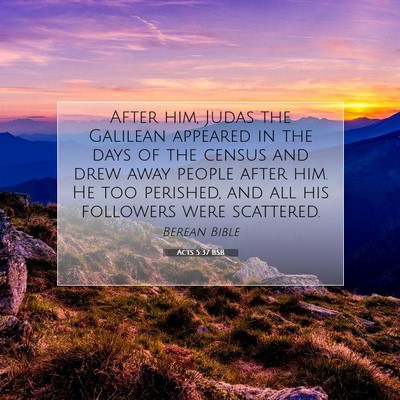 Picture 07 - Acts 5:37 BSB - After him, Judas the Galilean appeared in the - Bible Verse Picture