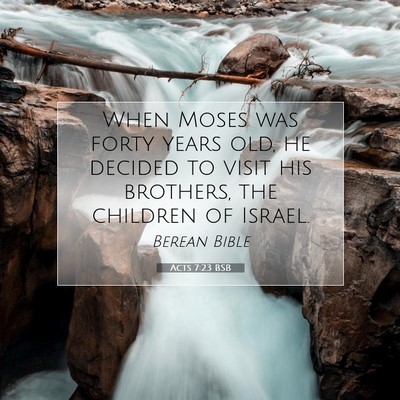 Picture 07 - Acts 7:23 BSB - When Moses was forty years old, he decided to - Bible Verse Picture