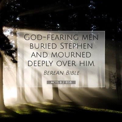 Picture 07 - Acts 8:2 BSB - God-fearing men buried Stephen and mourned deeply - Bible Verse Picture