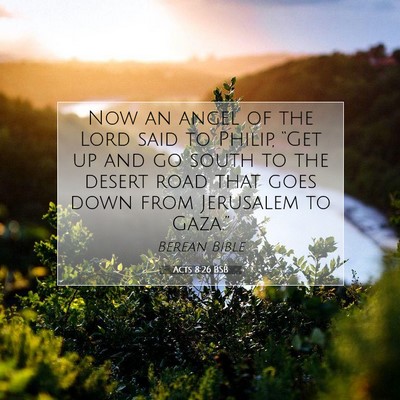 Picture 07 - Acts 8:26 BSB - Now an angel of the Lord said to Philip, “Get - Bible Verse Picture