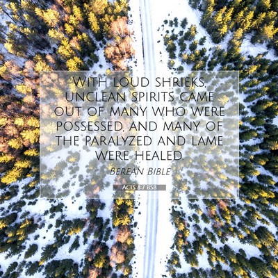 Picture 07 - Acts 8:7 BSB - With loud shrieks, unclean spirits came out of - Bible Verse Picture