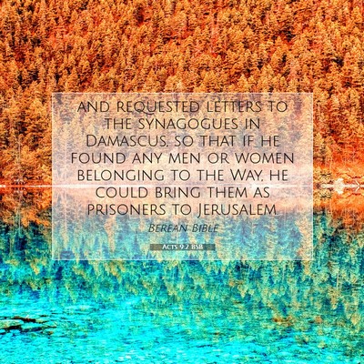Picture 07 - Acts 9:2 BSB - and requested letters to the synagogues in - Bible Verse Picture