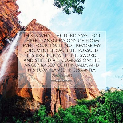 Picture 07 - Amos 1:11 BSB - This is what the LORD says: “For three - Bible Verse Picture