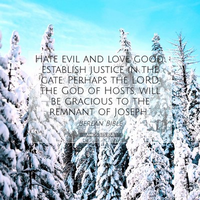 Picture 07 - Amos 5:15 BSB - Hate evil and love good; establish justice in the - Bible Verse Picture