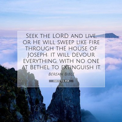 Picture 07 - Amos 5:6 BSB - Seek the LORD and live, or He will sweep like - Bible Verse Picture