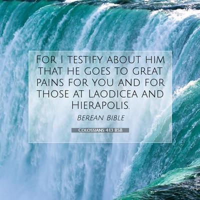 Picture 07 - Colossians 4:13 BSB - For I testify about him that he goes to great - Bible Verse Picture