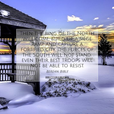 Picture 07 - Daniel 11:15 BSB - Then the king of the North will come, build up a - Bible Verse Picture