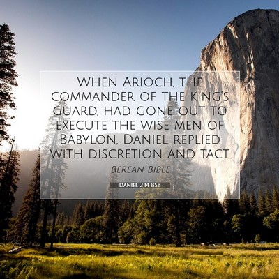 Picture 07 - Daniel 2:14 BSB - When Arioch, the commander of the king’s guard, - Bible Verse Picture