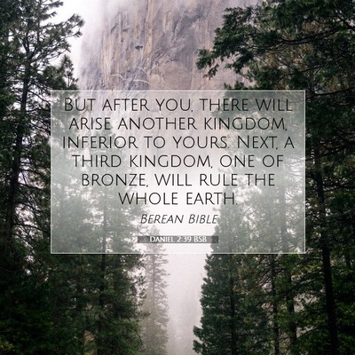 Picture 07 - Daniel 2:39 BSB - But after you, there will arise another kingdom, - Bible Verse Picture