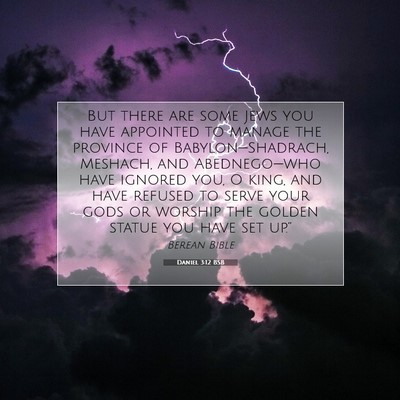 Picture 07 - Daniel 3:12 BSB - But there are some Jews you have appointed to - Bible Verse Picture