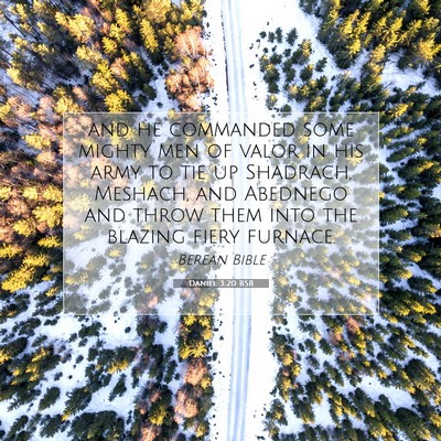 Picture 07 - Daniel 3:20 BSB - and he commanded some mighty men of valor in his - Bible Verse Picture