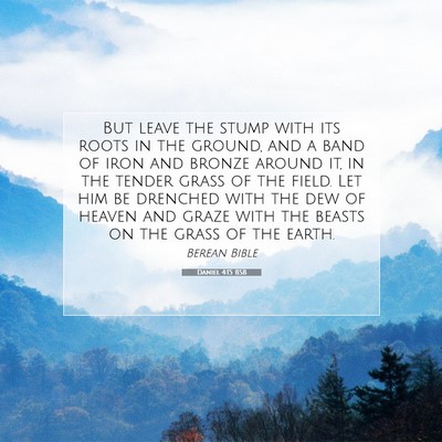 Picture 07 - Daniel 4:15 BSB - But leave the stump with its roots in the ground, - Bible Verse Picture
