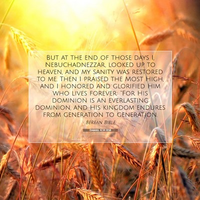 Picture 07 - Daniel 4:34 BSB - But at the end of those days I, Nebuchadnezzar, - Bible Verse Picture