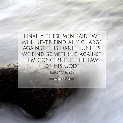 Picture 07 - Daniel 6:5 BSB - Finally these men said, “We will never find any - Bible Verse Picture