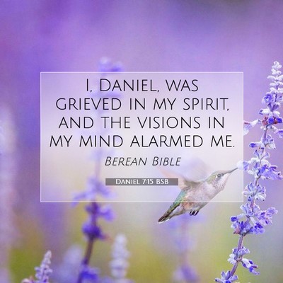 Picture 07 - Daniel 7:15 BSB - I, Daniel, was grieved in my spirit, and the - Bible Verse Picture